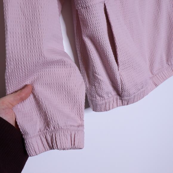 LULULEMON Pack Light Pullover Porcelain Pink High-Neck Half Zip Jacket Women's 8 - Picture 6 of 13